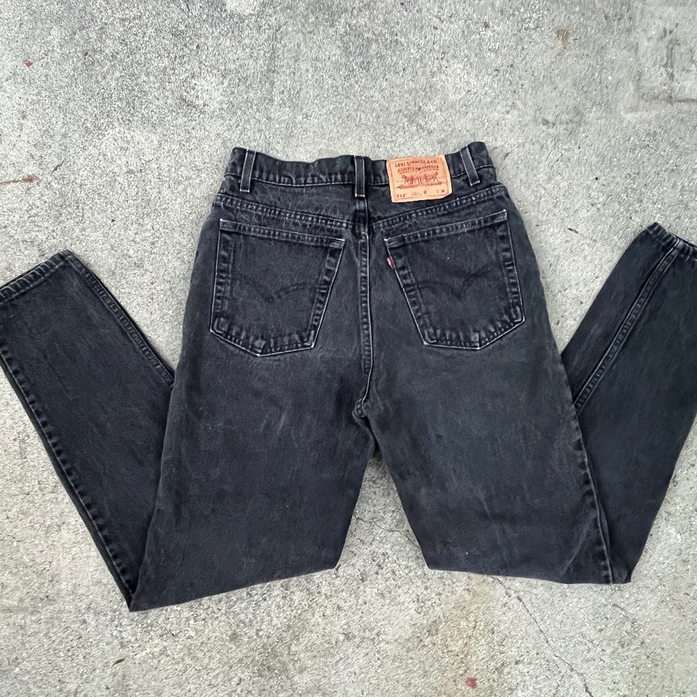 VINTAGE Levi's 512 jeans 28x32 28x30 jet black 25 26 27 28 3 5 made in USA 512s